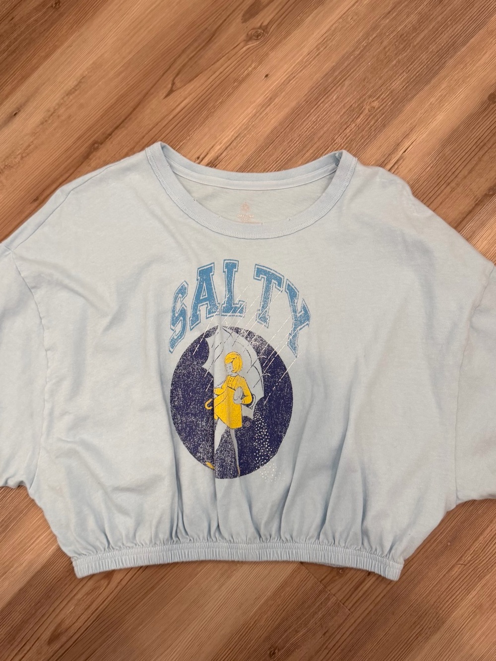 Offline by aerie “Salty” Distressed Cinched Crop Top-Size S